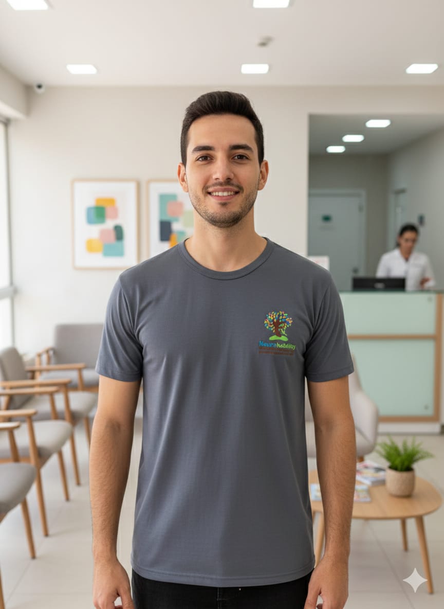 Camiseta bordada para clínica